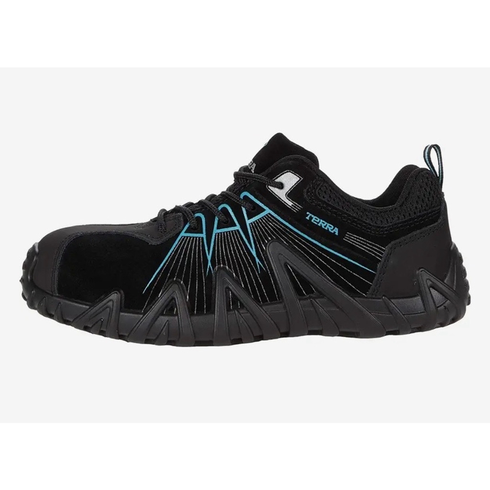 Women's Terra Safety Shoes, Black, Size 10